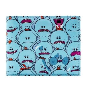 Rick & Morty Mr Meeseeks Existence is Pain Blue Bi-Fold Wallet